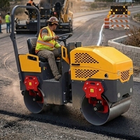 Compacteur routier vibrant à double tambour, hydraulique, à double entraînement, mini-compacteur d'asphalte