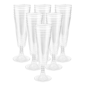 Copas de Champán Desechables de Plástico Transparente PS de 160 ml, Copas de Postre, Copas de Vino para Fiestas y Bodas - Product Image 1