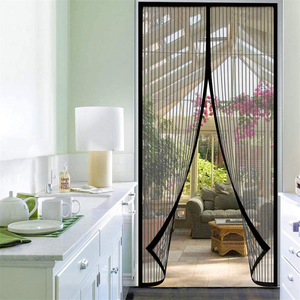 Chất Lượng Cao Cấp Hiện Đại Phong Cách Mới Màu Đen Chống Muỗi Mùa Hè Lưới Bền Polyester Từ Cửa Rèm Cho Phòng Ngủ - Product Image 4