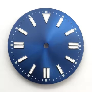 <span class=keywords><strong>Cadran</strong></span> de montre automatique mécanique noir et bleu de 28,<span class=keywords><strong>5</strong></span> mm avec logo OEM, luminescent, compatible avec les mouvements NH35 NH36 - Product Image 2