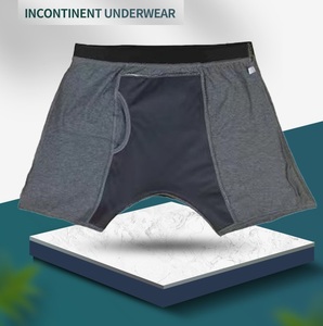 Nouveau 500ML anti-fuite écologique M-2XL coton hommes incontinent <span class=keywords><strong>lavable</strong></span> Boxer slips avec pour les sous-vêtements incontinents âgés - Product Image 2