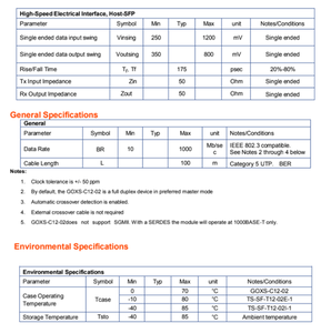 Module émetteur-récepteur SFP en cuivre RJ45 GOXS C12 02 1.25G 1000Base-T 100M, connecteur réseau Ethernet pour commutateurs Gigabit - Product Image 6