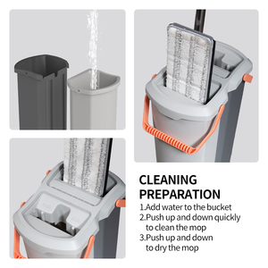 Mopa Plana Ahorradora <span class=keywords><strong>de</strong></span> Espacio HOLAMOPA con Cubo Apilable y Almohadillas <span class=keywords><strong>de</strong></span> Microfibra para Limpieza del Hogar Moderno y Estantes <span class=keywords><strong>de</strong></span> Supermercados - Product Image 3