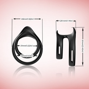 Vente en gros Anneau pénien pour hommes Double préservatif Anneau de verrouillage Sperme Masturbateurs masculins Double éjaculation retardée Anneaux péniens - Product Image 5