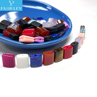 Perles carrées en pierre naturelle de haute qualité Langyue, gemmes cubiques 9,6x9,2mm multicolores certifiées par un tiers pour bracelets et bijoux