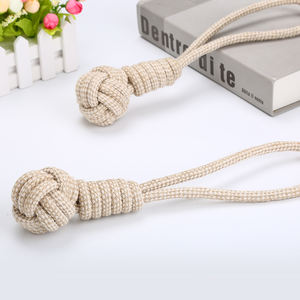 Yüksek kaliteli dayanıklı örgülü sisal pamuk halat topu köpek çiğnemek oyuncak - Product Image 6