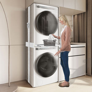 Kit de superposition pour lave-linge et sèche-linge, kit de superposition avec plaque coulissante extractible, taille réglable, s'adapte à différents lave-linge et sèche-linge - Product Image 1