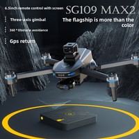 Drone GPS SG109 MAX2 avec nacelle 4 axes et évitement d'obstacles, drone pliable d'entrée de gamme pour la photographie aérienne pour débutants