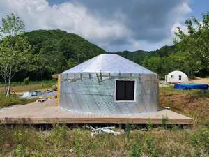 2025 nouveau luxe moins cher <span class=keywords><strong>prix</strong></span> d'expédition mongol toile tente en plein air glamping Camping yourte maison cloche tentes à vendre - Product Image 6