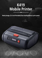 Untuk Printer Barcode Thermal Langsung Portabel K419 4-Inci - Mobile Industri untuk Label Pengiriman Gudang (Tersedia)