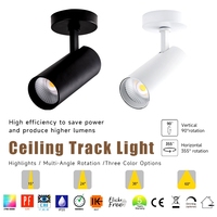 XHS Éclairage intérieur Commercial monté en surface Rail d'éclairage 15W 20W 30W 40W Plafond Led Cob Spot Lights