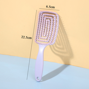<b>Hot</b> Sale Wet and Dry Curved Vent Hair Brush Square Hollow <b>Comb</b> Detangling Massage Hair Brush - Product Image 2