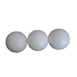 Grande palla di plastica bianca solida 25mm 25.4mm 28.575mm 30mm 31.75mm 38.1mm 40mm 44.45mm 50mm