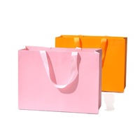 Sac fourre-tout haut de gamme en carton blanc épais, couleur unie, en stock pour la vente en gros, emballage premium pour bijoux et vêtements