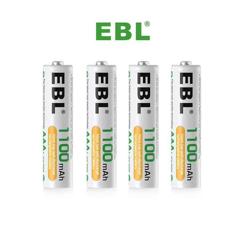 1100mAh 3a EBL Rechargeable AAA Battery Pack 1.2v NI-MH AAA Rechargeable Batteries Battery