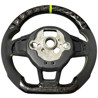 Volant sport en fibre de carbone véritable en forme de D à 3 branches, vente en gros d'usine, compatible OEM pour Volkswagen Golf/Jetta MK7
