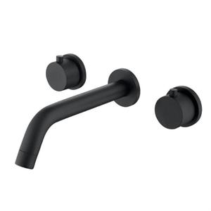 黑色3孔2手柄壁挂式隐藏式浴室洗脸盆水龙头混合器 - Product Image 1