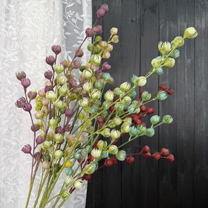 Flores Artificiales Jinxi, Ramas Individuales de Flores de Seda con Forma de Copo de Nieve, Decoraciones para Techos de Boda, en Blanco, Rojo, Amarillo, Verde, Azul y Morado - Product Image 2