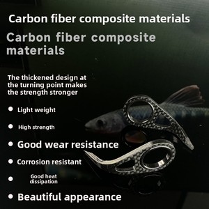 Anneau de guidage supérieur pour canne à pêche en fibre de carbone haute résistance, sans dommage, avec double passage de ligne et fixation robuste - Product Image 2