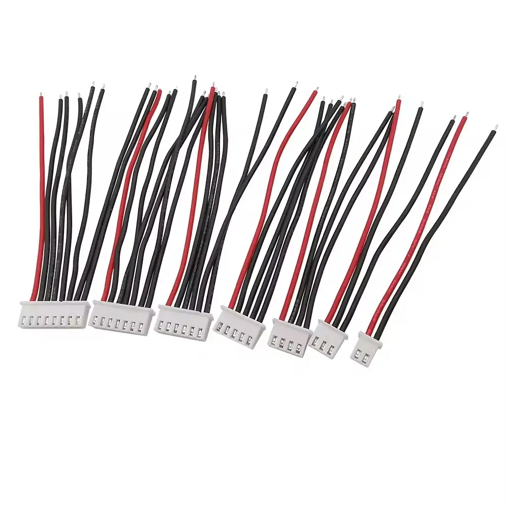 22AWG-Silikon 1S 2S 3S 4S 5S 6S 7S RC Lipo Ausgleichsakt aufladegerät Stecker Drahtverbinder 2,54mm Steigung JST-XH Ausgleichskabel