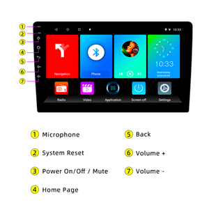 Phổ 9 inch màn hình cảm ứng 2 DIN <span class=keywords><strong>Android</strong></span> xe đài phát thanh đa phương tiện Máy nghe nhạc - Product Image 6