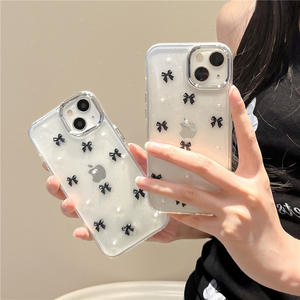 Custodia per Cellulare in Silicone TPU <span class=keywords><strong>Trasparente</strong></span> con Fiocco in Resina Epossidica e Perla, Stile Coreano Ins, per <span class=keywords><strong>iPhone</strong></span> 15 Pro Max 16 <span class=keywords><strong>13</strong></span>/12 14 11 Plus 17 - Product Image 1