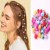 Coloré rond Dreadlock acrylique perles grand trou entretoise cheveux perles pour la fabrication de bijoux bracelet à bricoler soi-même collier artisanat couture
