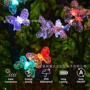 Luces Solares de Jardín con Forma de Mariposa, LED de Colores, Lámpara Decorativa para Exteriores, Resistente al Agua, Autoportante - Product Image 3