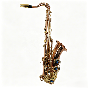 Saxophone ténor professionnel en cuivre phosphoreux avec clés laquées or - Product Image 1
