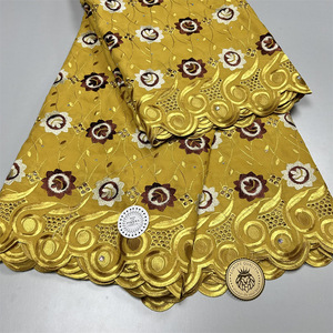 Tessuto di pizzo britannico austriaco merletto voile svizzero 100% cotone voile tessuto africano moda per vestito e stoffa - Product Image 6