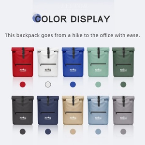 Sac à dos professionnel étanche extensible en nylon avec fermeture rolltop pour ordinateur portable, vente en gros d'usine, logo personnalisé - Product Image 6