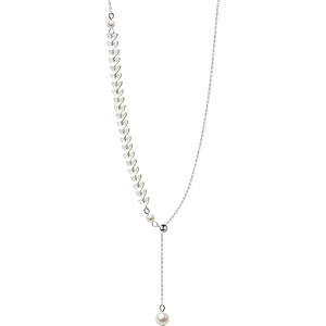 สร้อยคอเงินแท้ S925 ดีไซน์สวยหรู สไตล์ญี่ปุ่น-เกาหลี เรียบง่าย ประดับมุก พร้อมตัวล็อคแบบ D-Ring  สำหรับตกแต่งกระดูกไหปลาร้า - Product Image 5