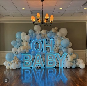 Oh Bé RGB Neon Thư Dấu Hiệu 3ft 4ft Nguồn Cung Cấp Bên Cho Công Viên Sinh Nhật Trang Trí Biểu Tượng Tùy Chỉnh Neon Số - Product Image 3