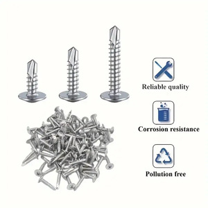 Cross Border Exclusive 210pcs Round Head Washer Self Tapping Screws Size 8 Stainless Steel Boxed Set Metal Use - Product Image 2