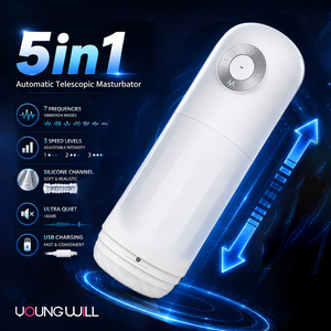 Godemiché télescopique rotatif en <span class=keywords><strong>silicone</strong></span> à 7 fréquences et 3 vitesses, réaliste, silencieux, rechargeable par USB, pour hommes, OEM ODM, Godemiché de masturbation - Product Image 3