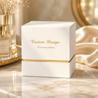 Boîte cosmétique rigide de luxe élégante et recyclable avec logo personnalisé, boîte à parfum vide avec couvercle et fond, emballage cadeau
