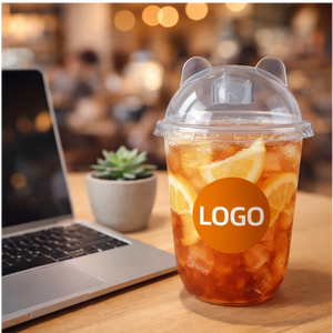 Gobelets à café jetables en plastique PET transparent de 12 oz, 16 oz, 20 oz avec impression de logo personnalisé, diamètre 90 mm, pour boissons glacées à la vodka - Product Image 4