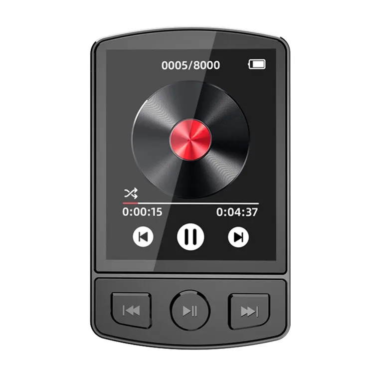 2024 bonne vente 8GB 1.8 pouces enregistrement d'écran couleur MP3/MP4 baladeur sans fil sportif avec lecteur MP3 à clip arrière