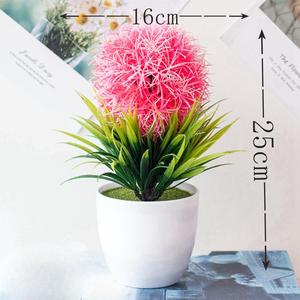 Hangu OME – fleurs artificielles en pot, décoration de Table intérieure, plante artificielle, mini rose éternelle - Product Image 5