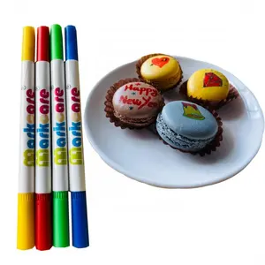 Canetas de tinta comestível de fábrica, marcadores com pontas duplas, para decorar fondants, bolos, biscoitos, decoração de Páscoa