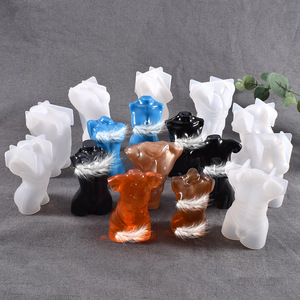 Molde de Resina Enfeites Do Suporte Do Corpo Do Silicone Molde De Resina Molde Modelo Masculino Feminino Silicone Corpo Vela Molde 8 Formas Do Corpo 3D Flexível - Product Image 6
