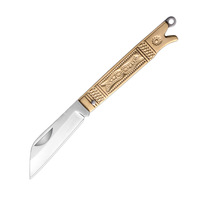 Couteau de poche pliant à poignée en laiton pour cadeau Mini petit couteau pliant mignon