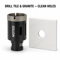 Vente directe usine : Kit de forets diamantés haute vitesse pour perçage à sec et humide de la porcelaine, de la céramique, du marbre et du granit, avec outils de coupe pour des bords propres