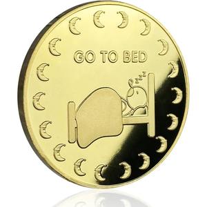 مضحك قرار عملة مطلية بالذهب حلقة واحدة أخرى أو الذهاب إلى السرير صانع القرار هدية تذكارية عملة الديكور المنزلي - Product Image 3
