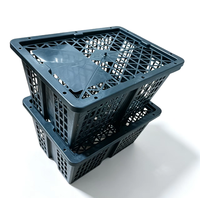 Boîtes à fruits en plastique PP empilables et ventilées, paniers réutilisables pour fruits et légumes, adaptés à la récolte agricole et aux fruits frais