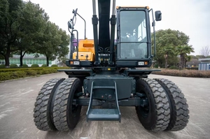 15 Ton Wheel Excavator 0.32m Bucket Cummins Engine Used Construction Hydraulic <b>Digger</b> 2023 Model for Site Work - Product Image 4