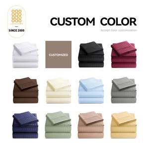 Set di Lenzuola 4 Pezzi per Tutte le Stagioni in Microfibra Resistente, Morbida e Lussuosa, con Tasca Profonda, Misure Queen e King - Product Image 3