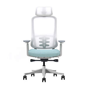 Chaise de bureau pivotante <span class=keywords><strong>en</strong></span> maille de luxe contemporaine, 4 vérins à gaz, mécanisme d'inclinaison verrouillable, design ergonomique, utilisation pour les conférences et les jeux - Product Image 3