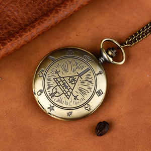 Montre de poche vintage en alliage, boîtier en quartz, style Bill Cipher, analogique, pendentif, collier, montre à chaîne pour homme, femme, enfant, cadeau, non étanche - Product Image 4