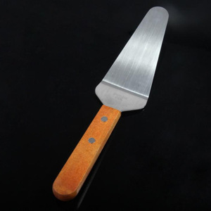 Stainless Steel Pizza Spatula With Wooden Handle Triangular Cake Steak Cheese Serving Utensil Oven Safe Hand Wash Only - Product Image 2